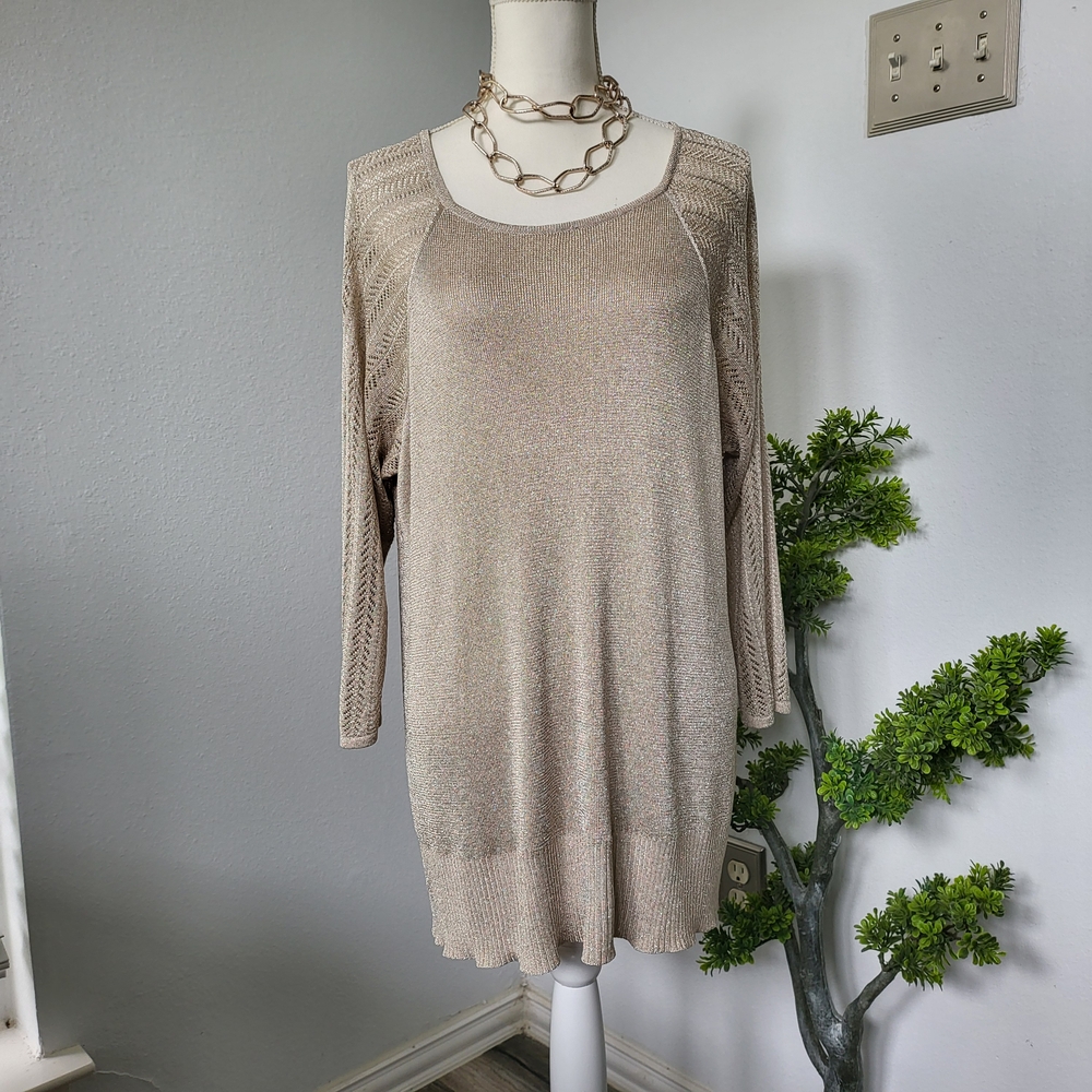 Chico's Elegant Beige Knit Top